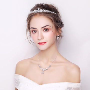Bridal Headpiece Head Jewelry Wedding Sets Hair Accessories Cubic Zircon Tiara CZ Crown Headband Hairband Kid Women Hair Jewelry daiiibabyyy